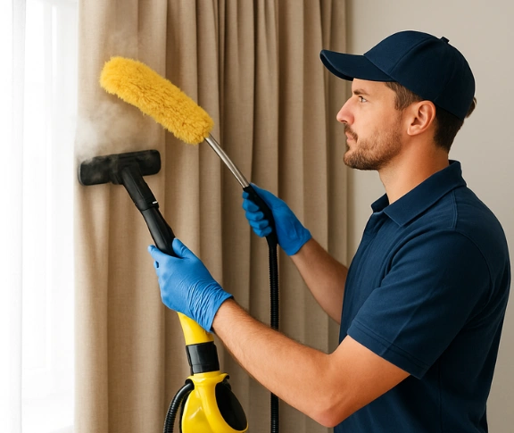 Trusted drapes cleaning technician Matty Curtain Cleaning springfield-vic QLD